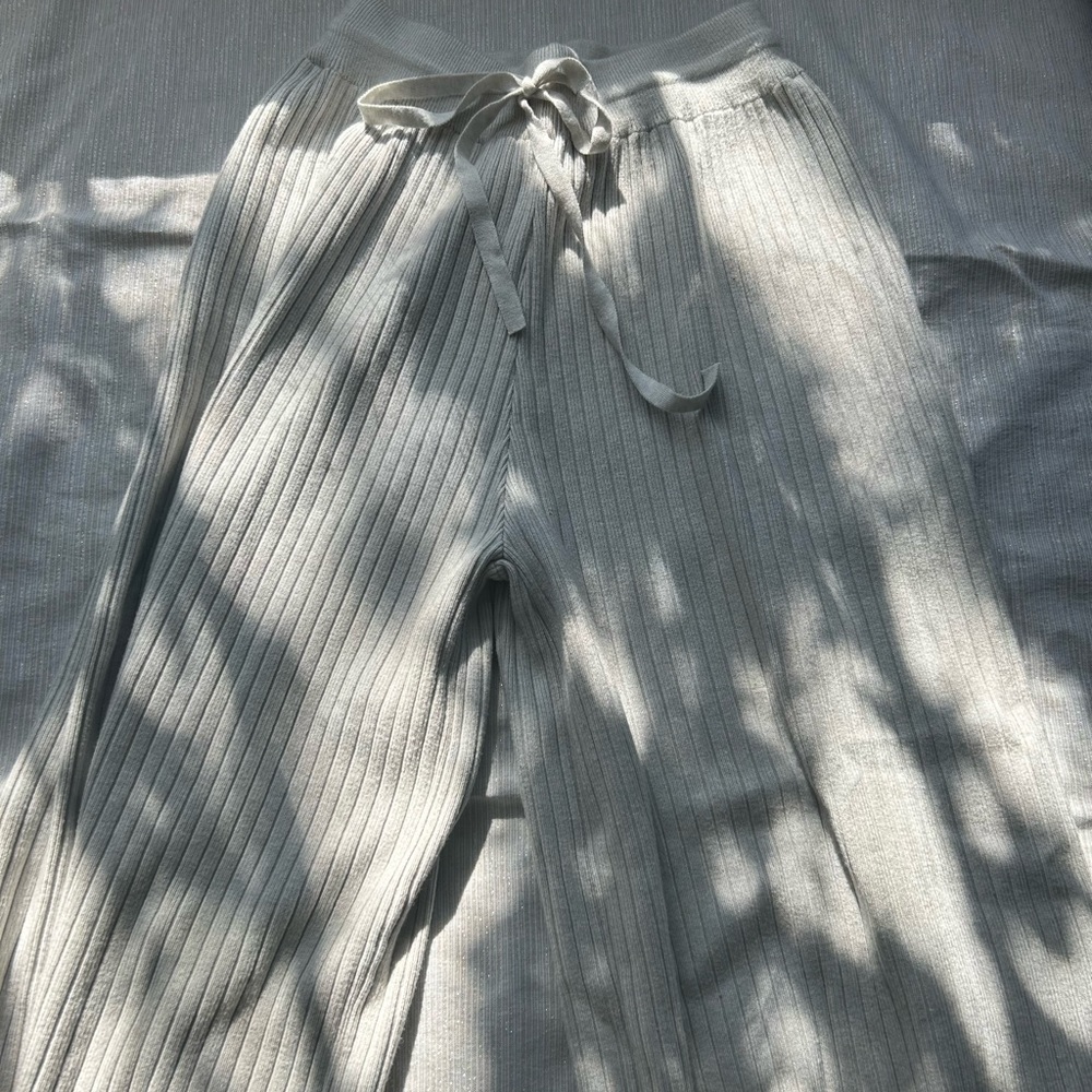 GREY BANDIT KNIT PANTS